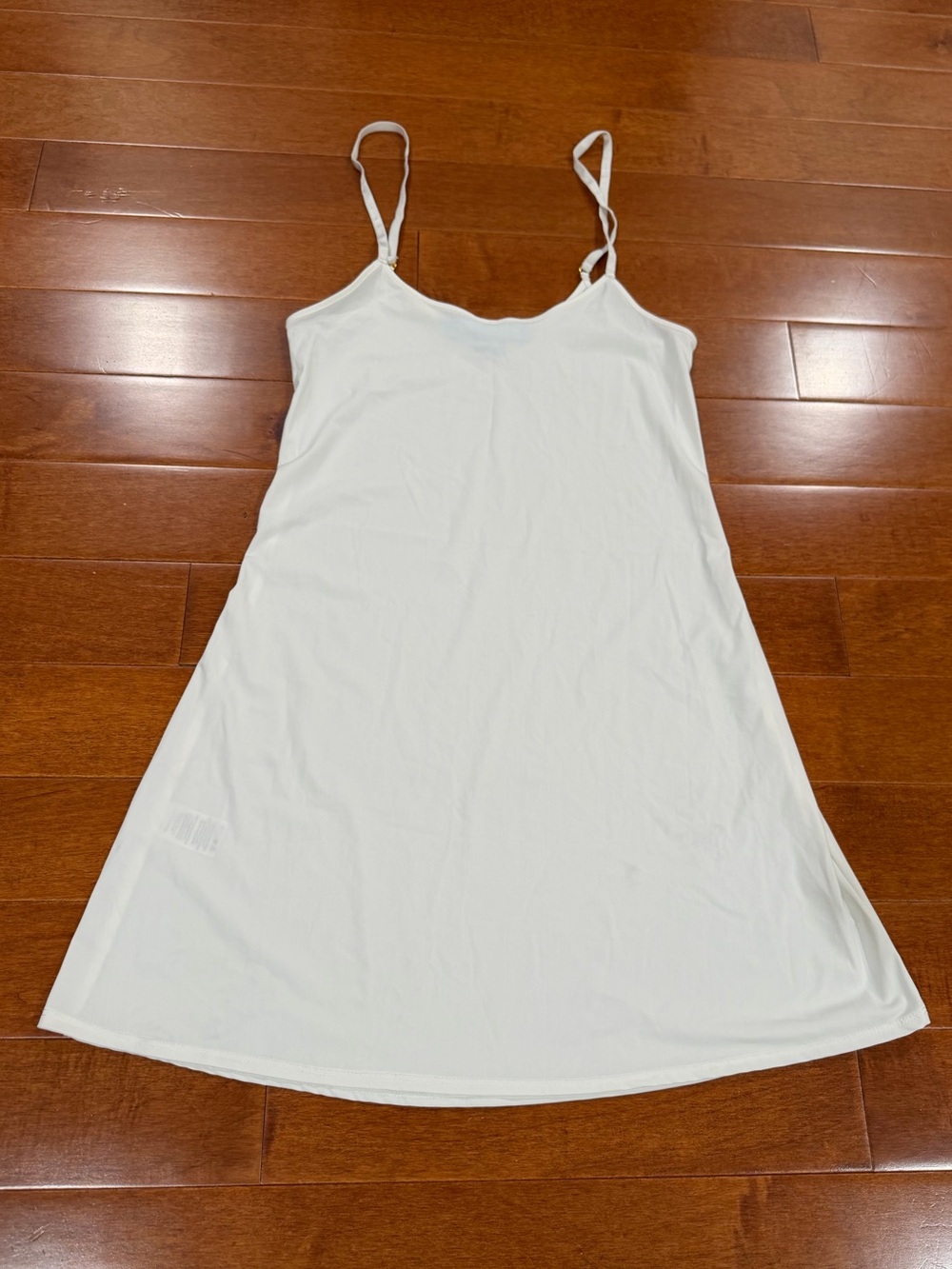 Hill House White Nylon & Elastane Adjustable Strap Sleeveless The Slip Dress XS - Picture 2 of 6